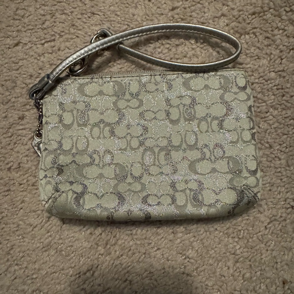 Coach fabric small wristlet